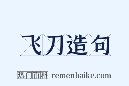 飞刀造句是什么意思的图片